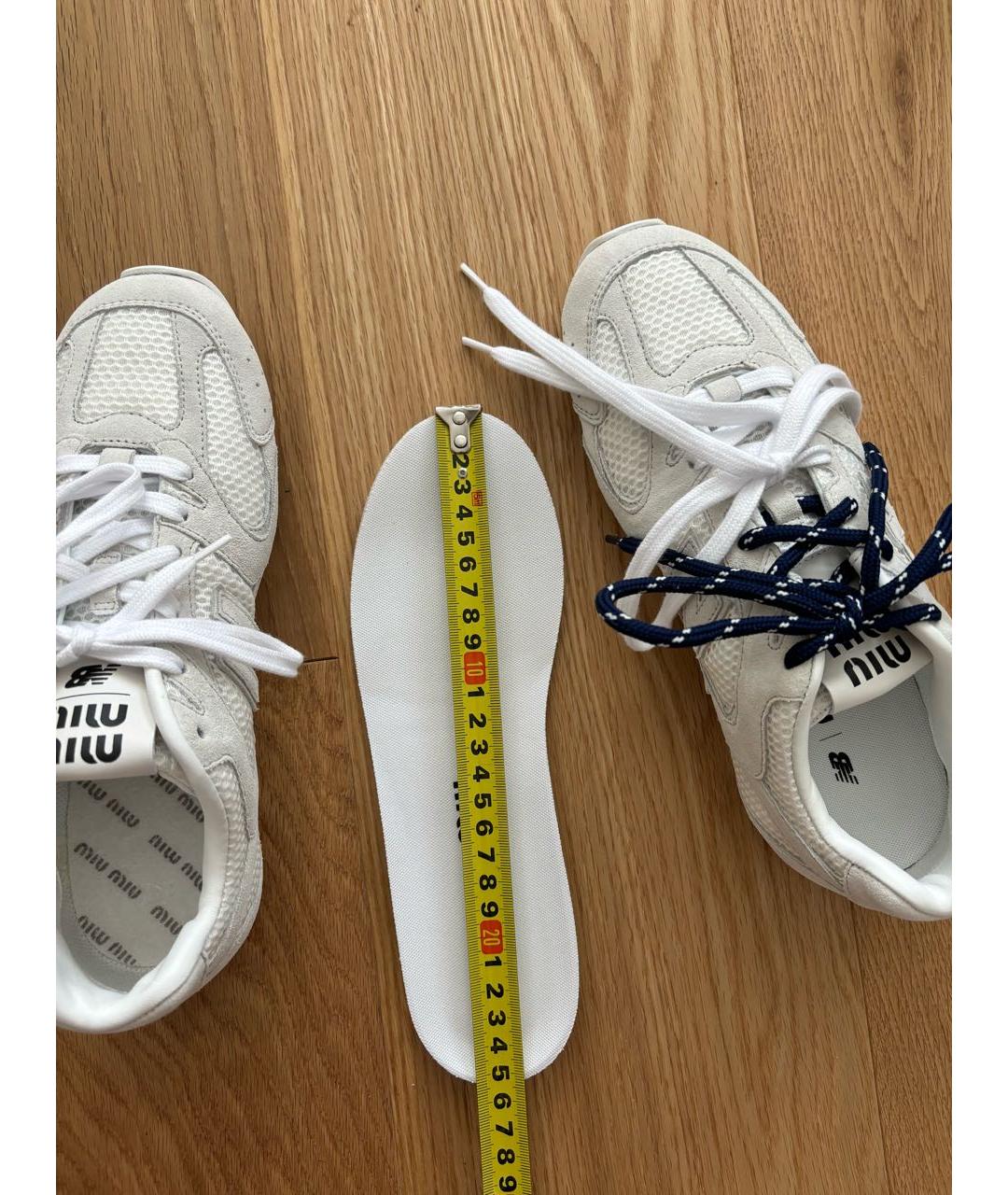 MIU MIU Белые замшевые кеды, фото 7