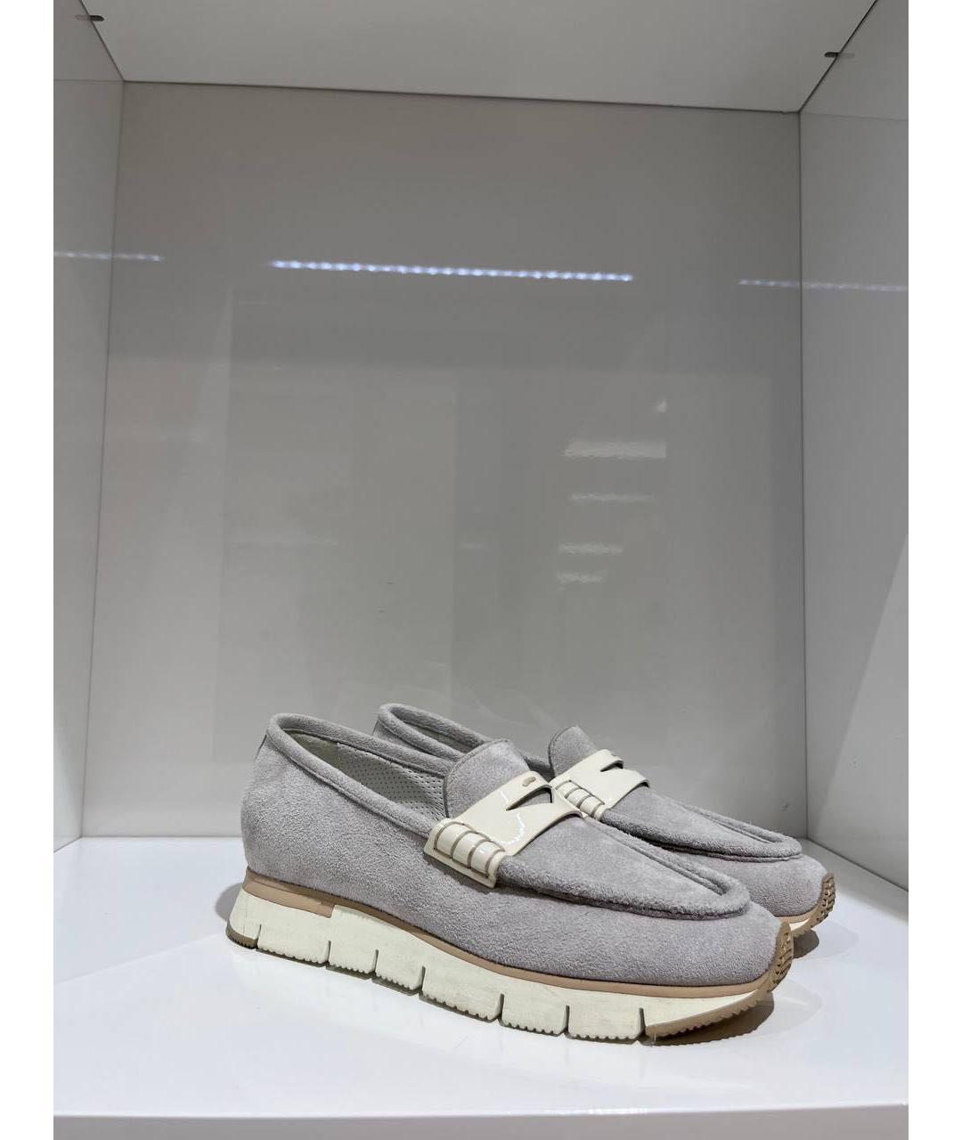 SANTONI Серые лоферы, фото 3