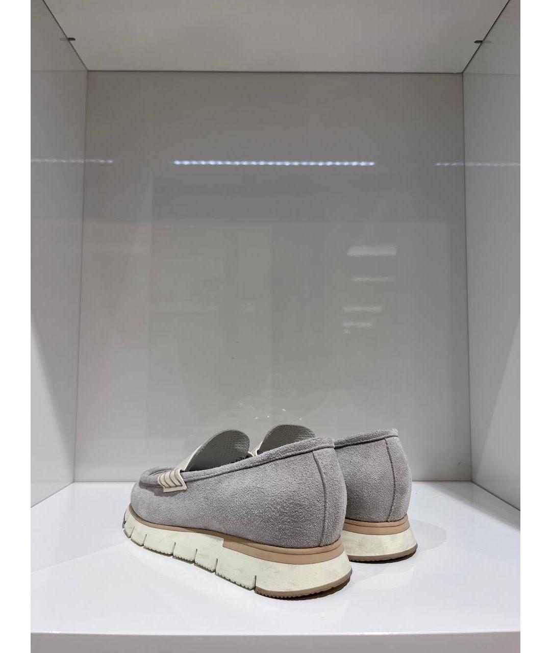 SANTONI Серые лоферы, фото 2