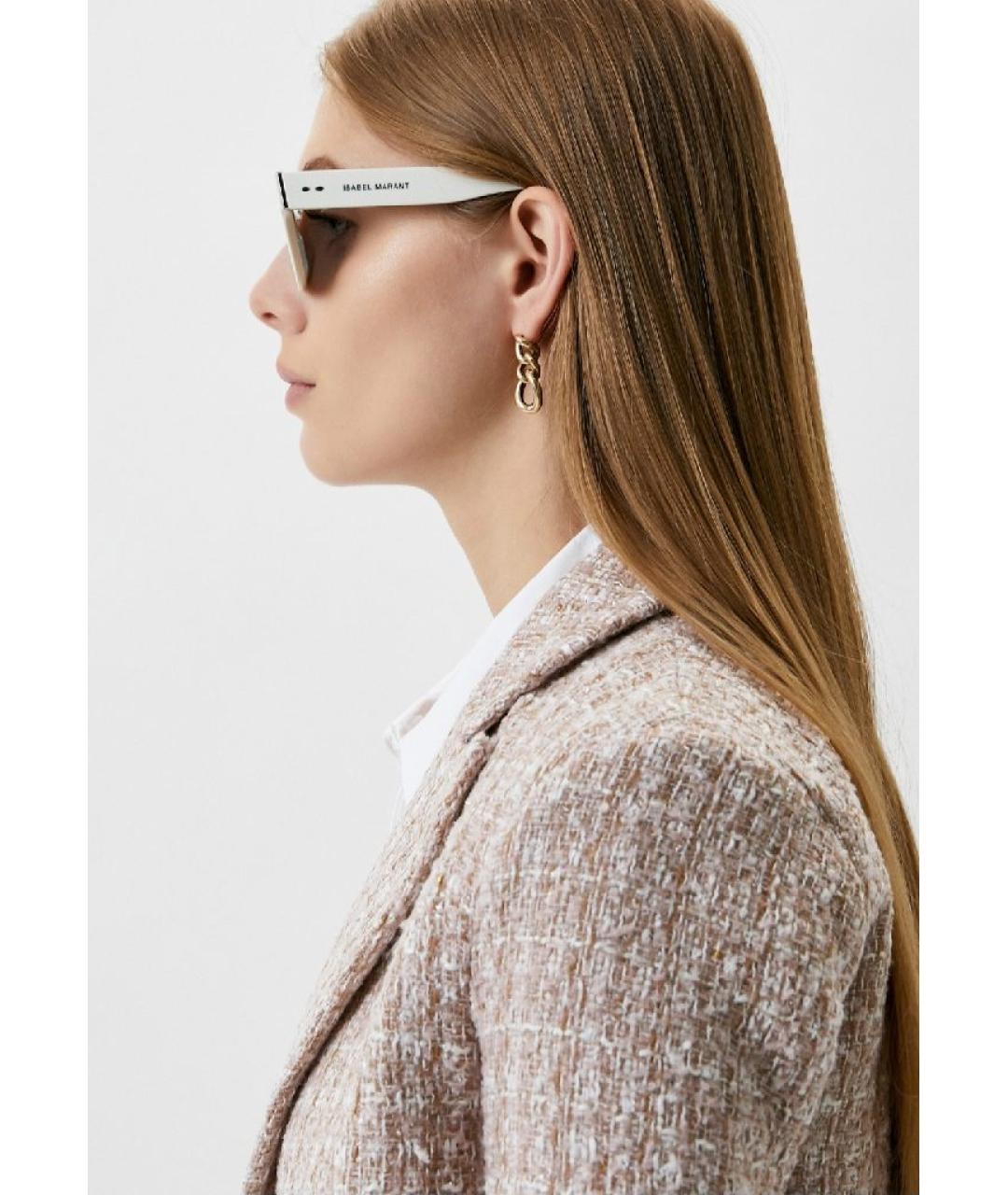 ISABEL MARANT Белые пластиковые солнцезащитные очки, фото 4