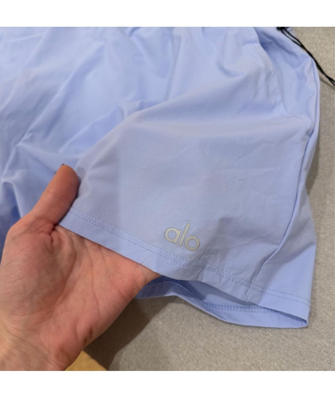 ALO YOGA Голубые спортивные брюки и шорты, фото 5