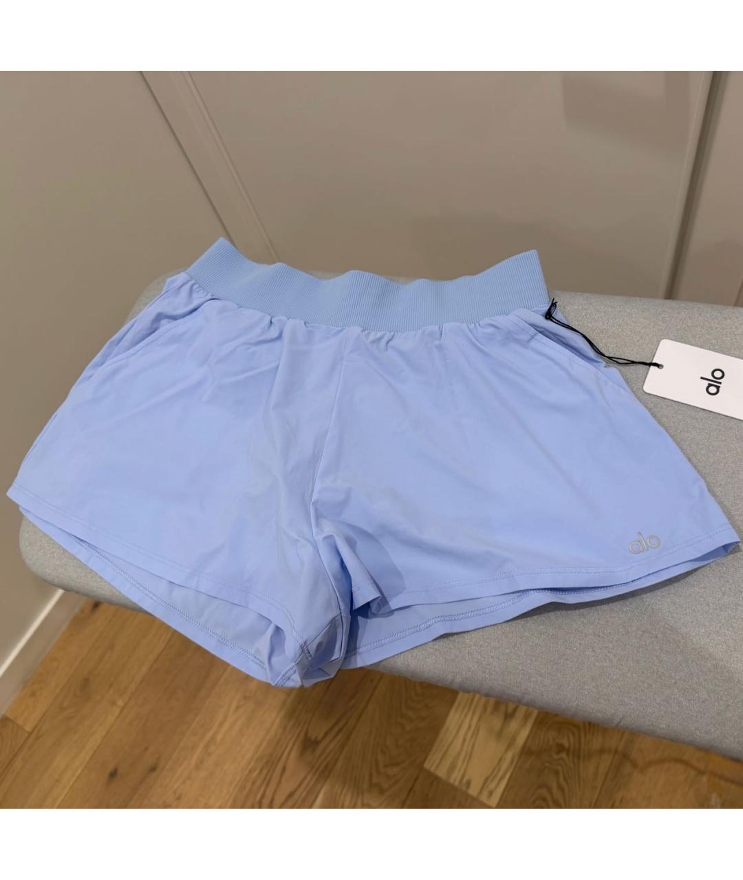 ALO YOGA Голубые спортивные брюки и шорты, фото 9