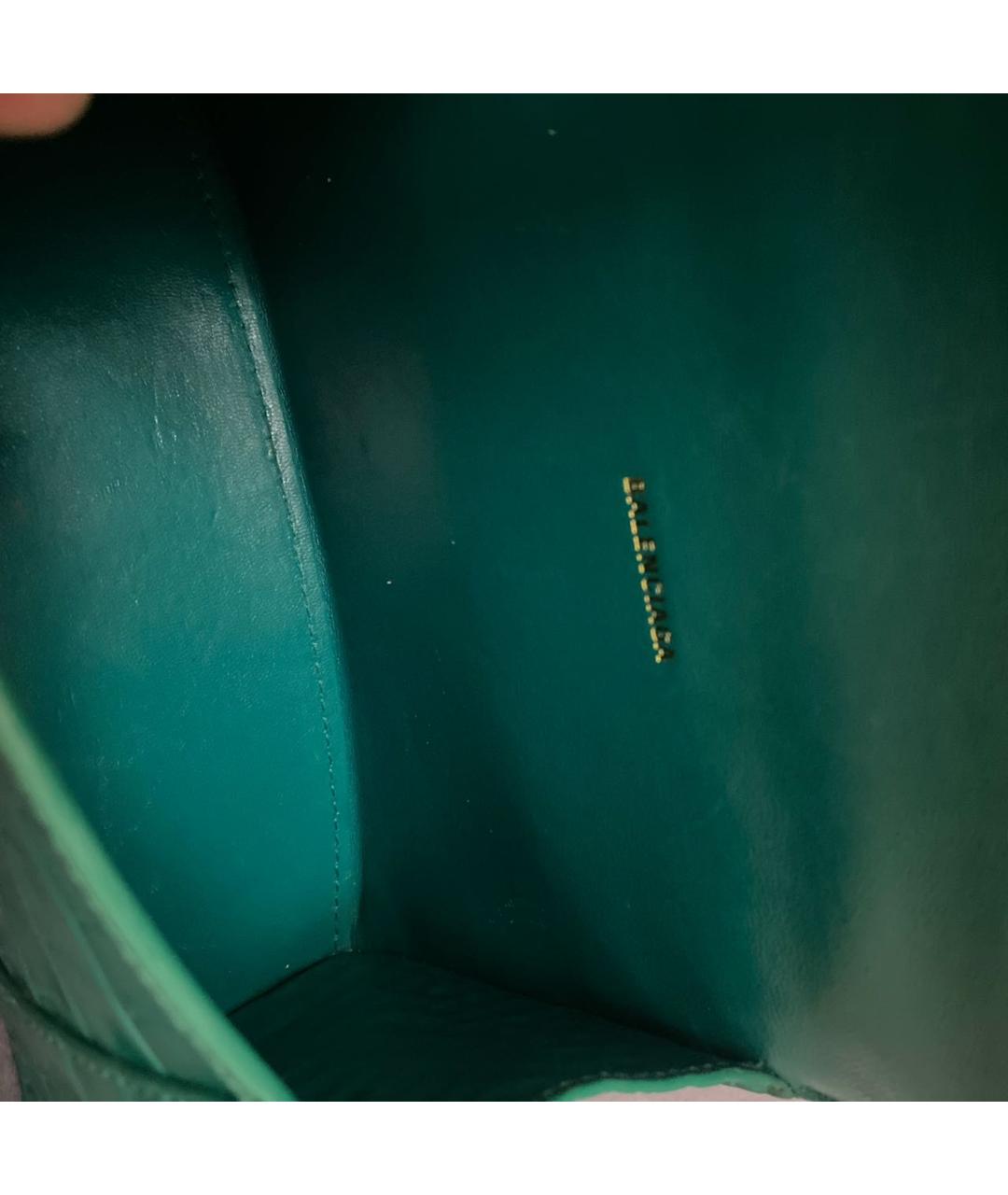 BALENCIAGA Зеленая кожаная сумка через плечо, фото 4