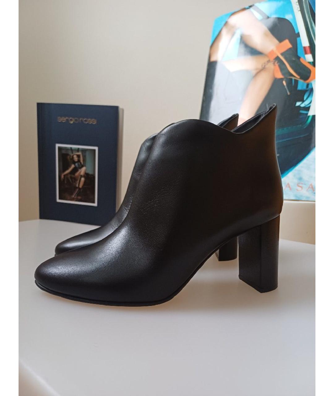 CHLOE Черные кожаные ботильоны, фото 5