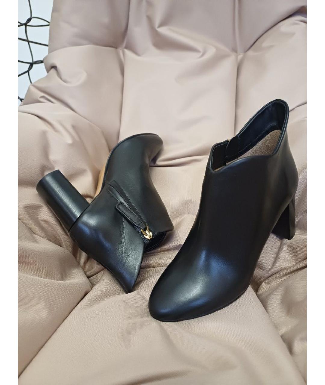 CHLOE Черные кожаные ботильоны, фото 4