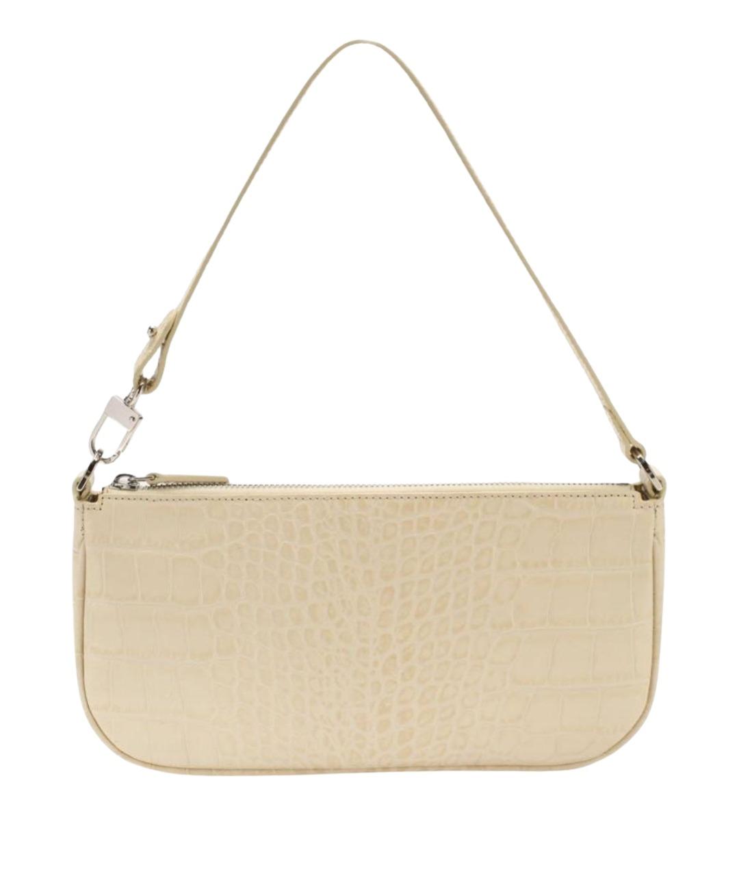 BY FAR Бежевая кожаная сумка через плечо, фото 1