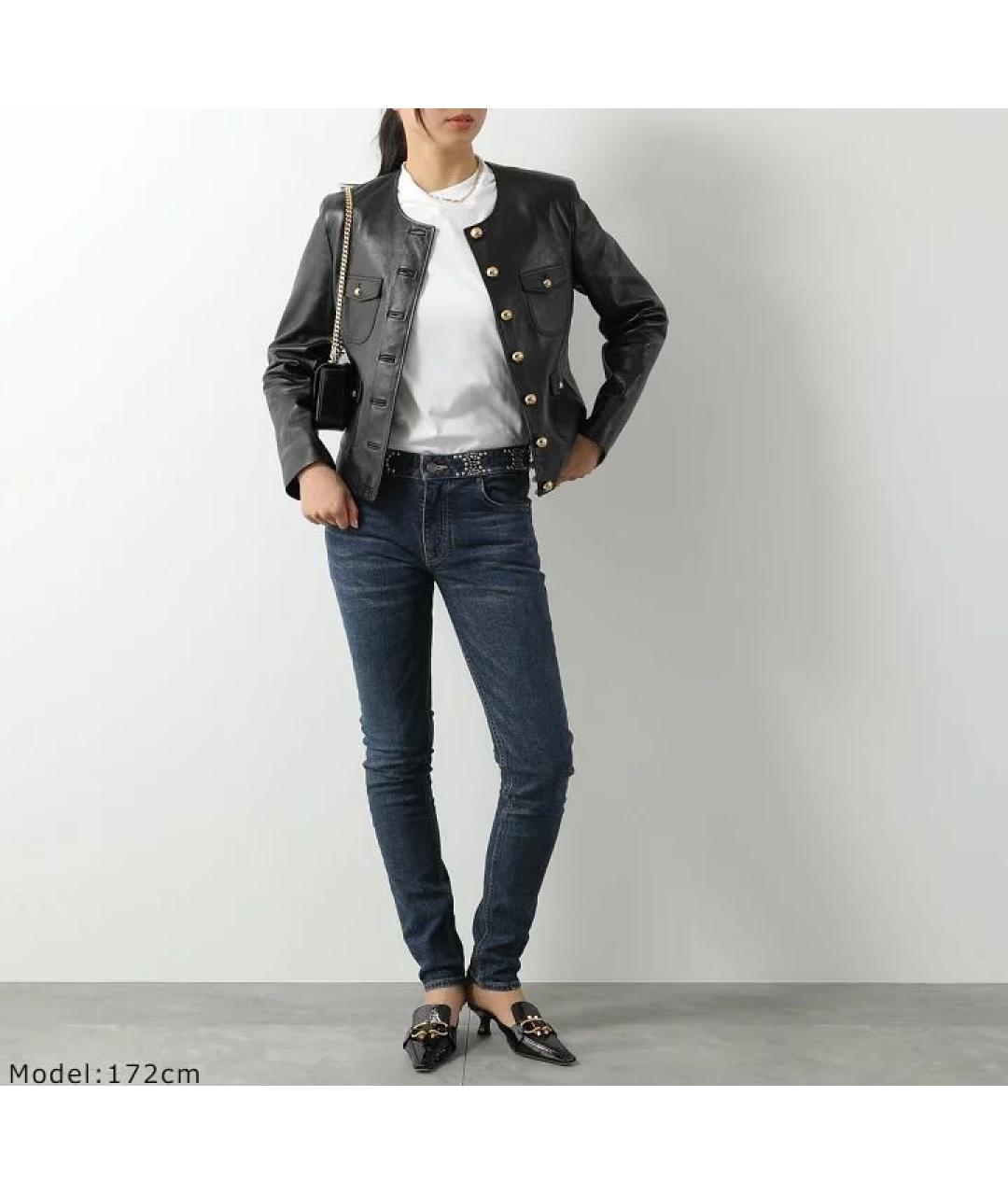 CELINE Темно-синие хлопковые джинсы слим, фото 4