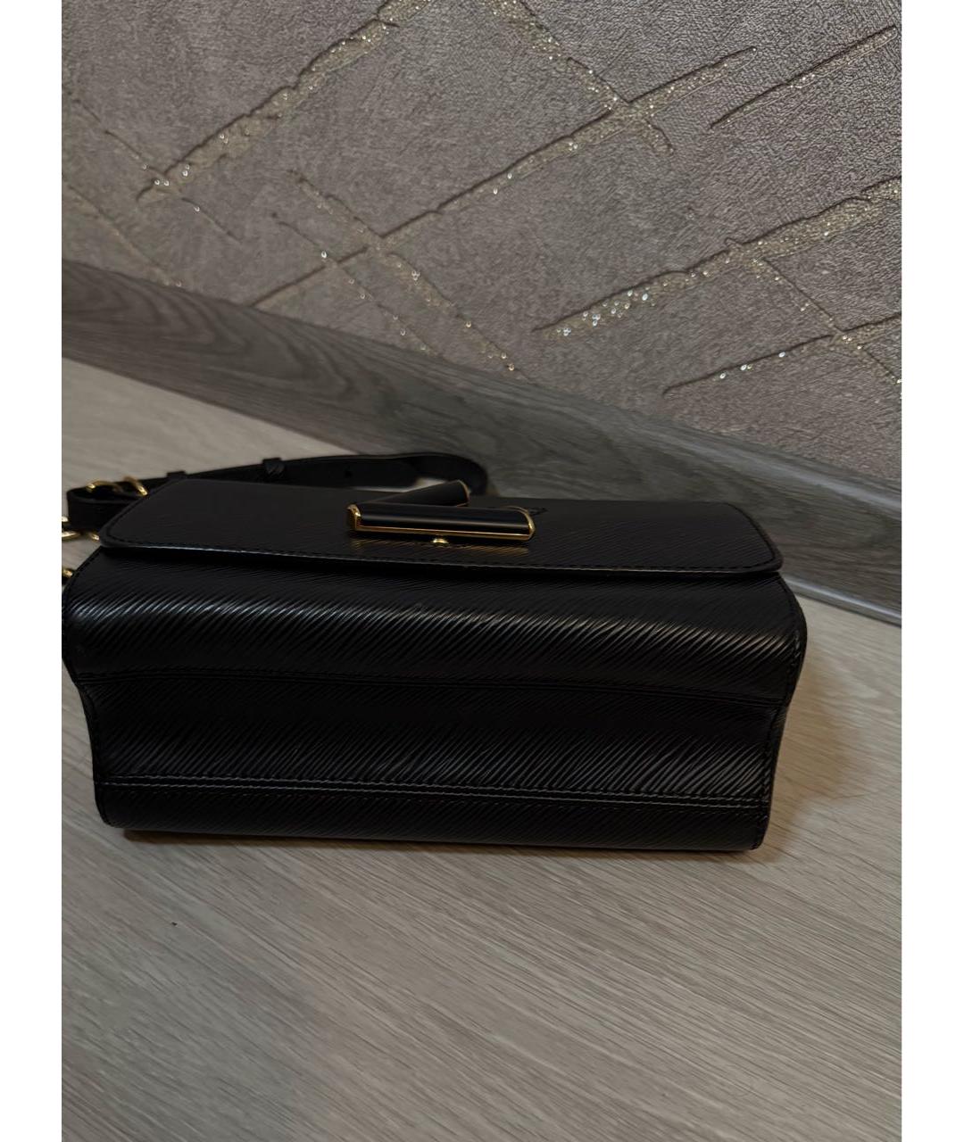 LOUIS VUITTON Черная кожаная сумка через плечо, фото 6