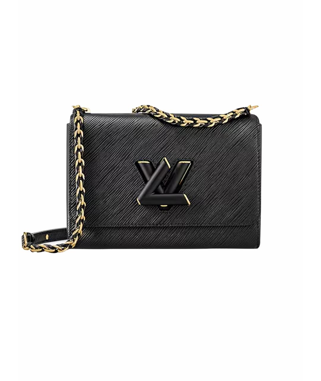 LOUIS VUITTON Черная кожаная сумка через плечо, фото 1