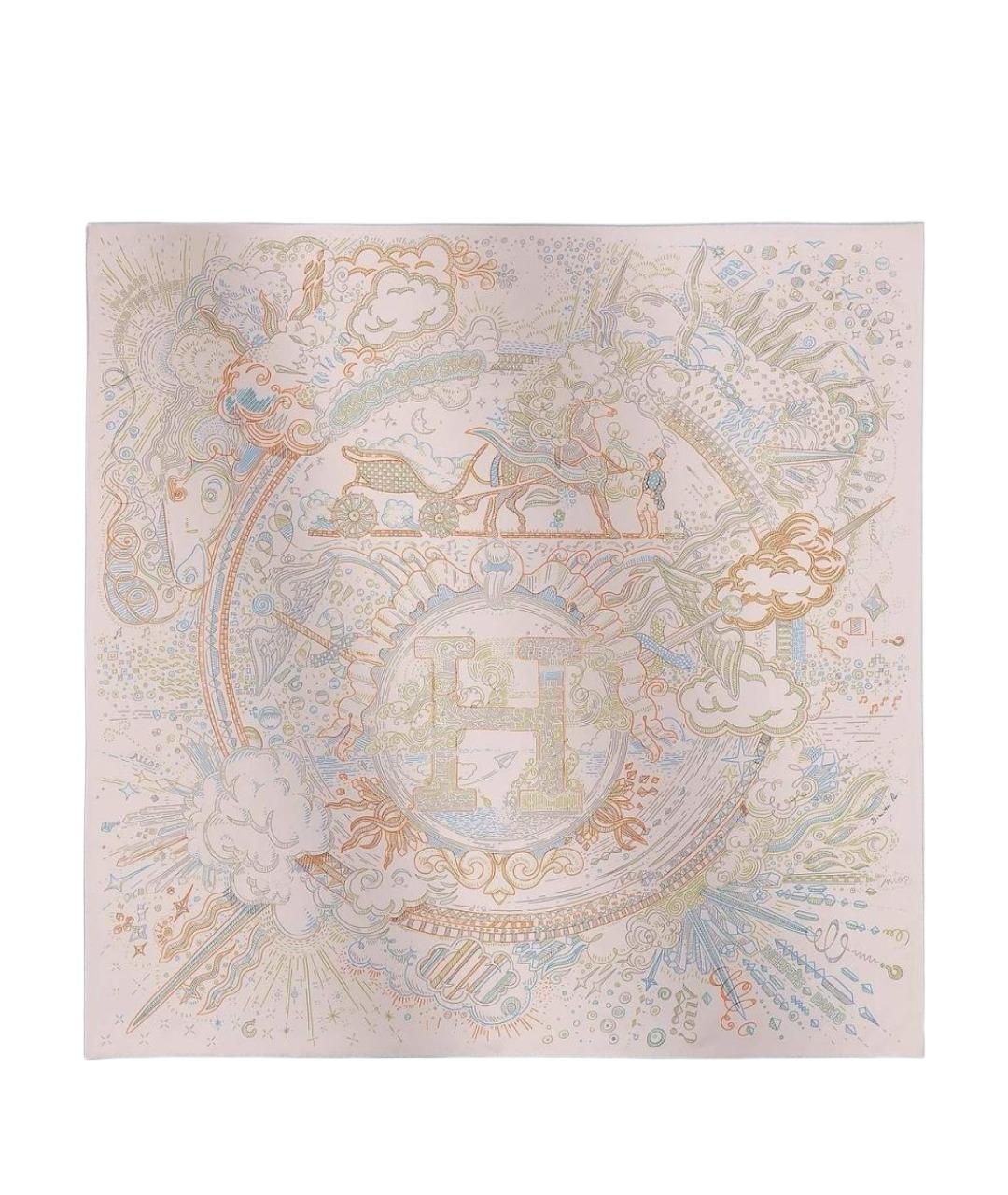 HERMES Мульти шелковый платок, фото 1