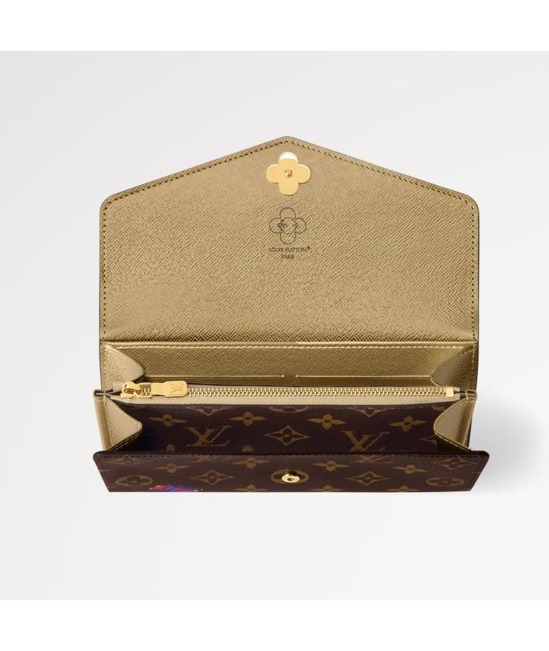 LOUIS VUITTON Коричневый кошелек, фото 3