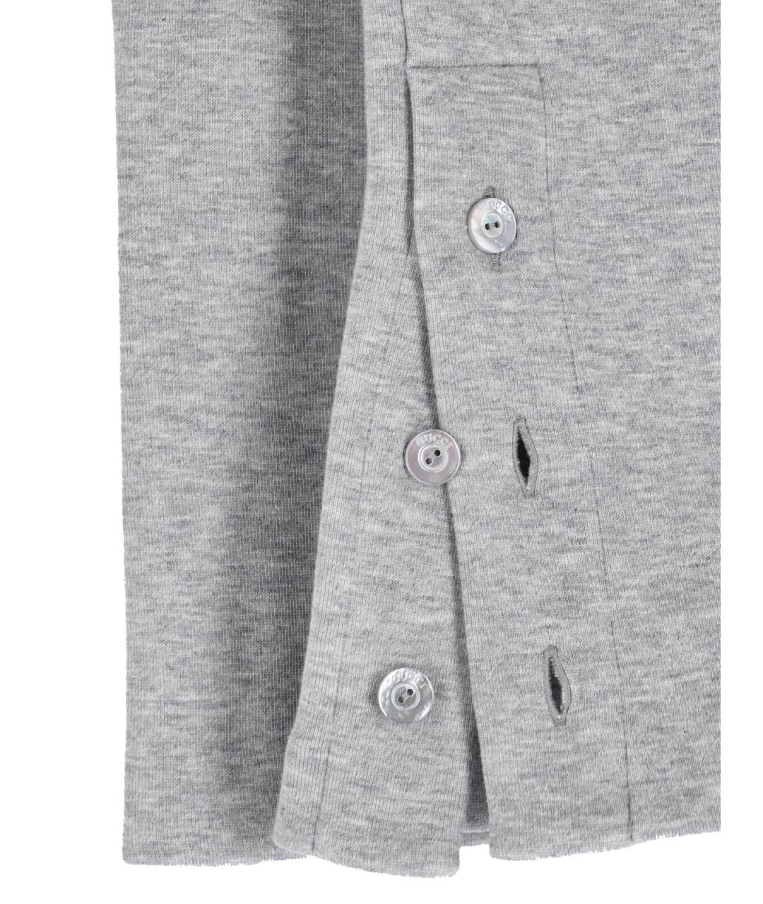 GUCCI Серые хлопковые прямые брюки, фото 4