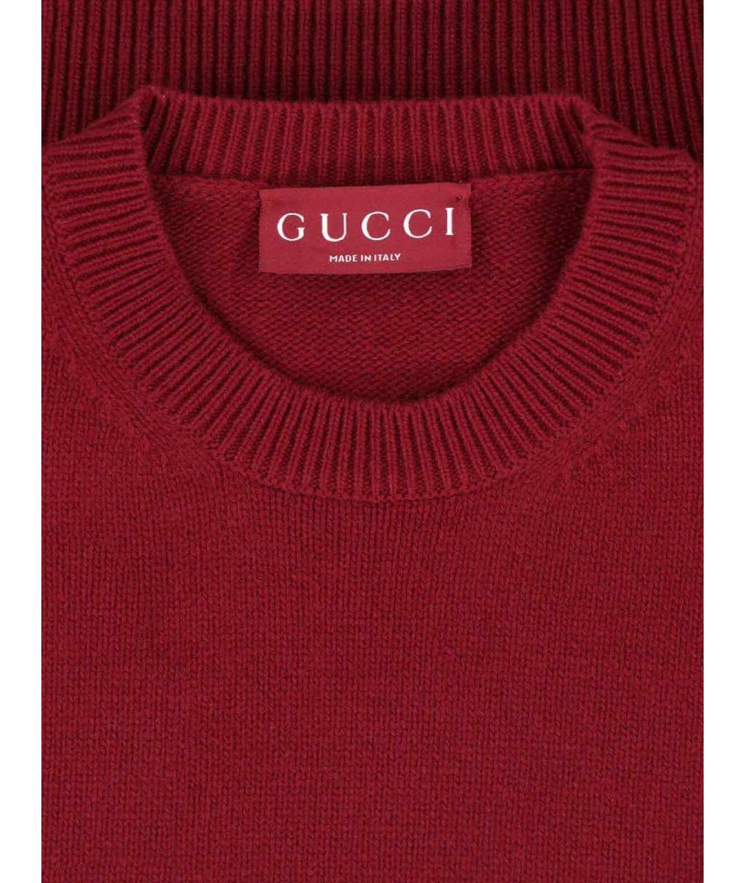 GUCCI Красный кашемировый джемпер / свитер, фото 4