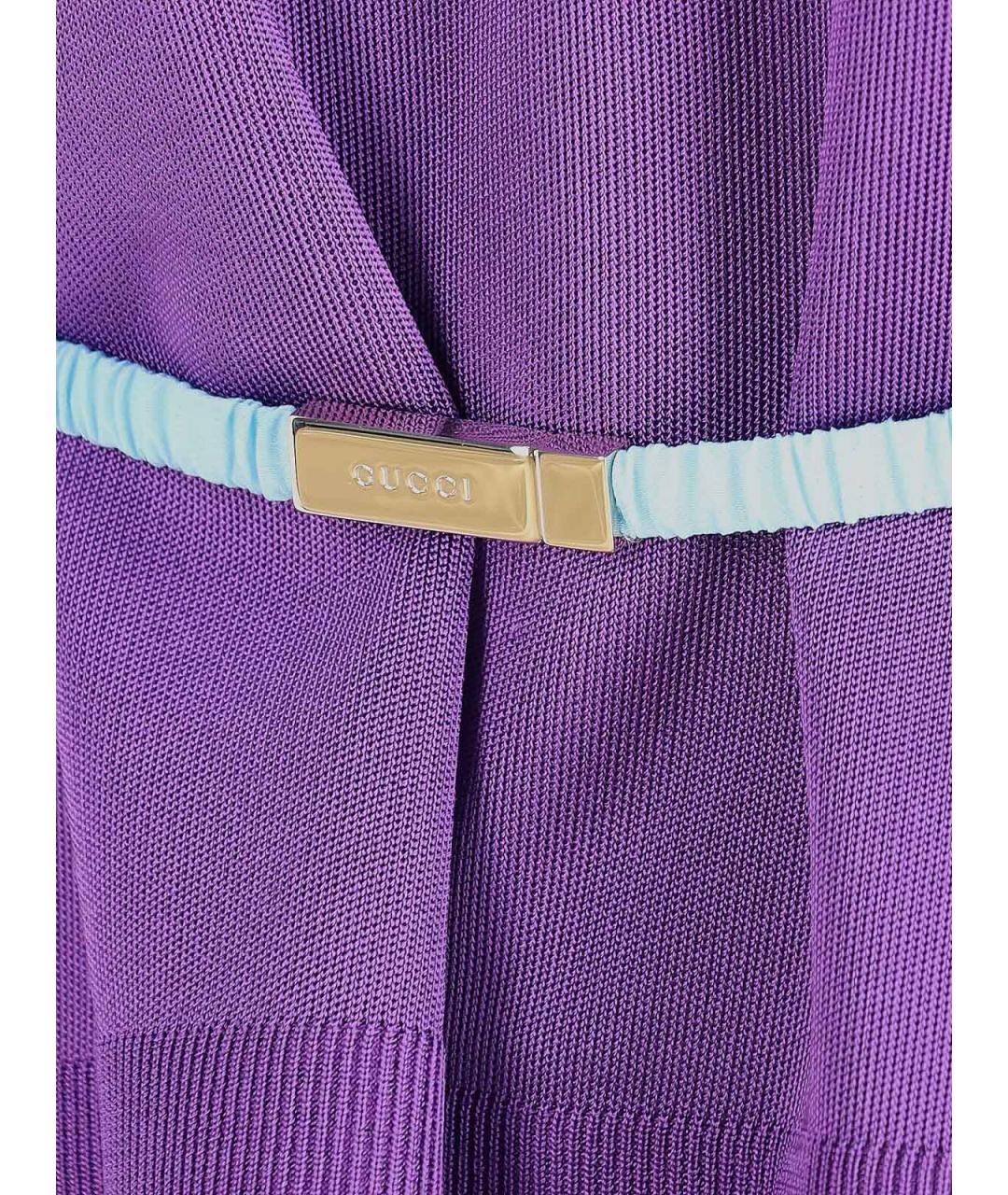 GUCCI Фиолетовый вискозный джемпер / свитер, фото 4