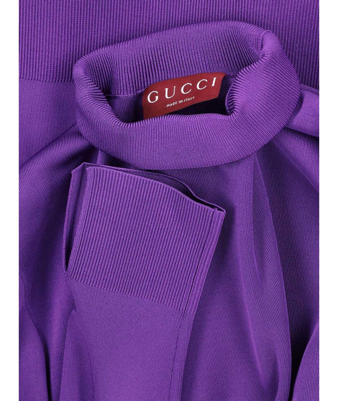 GUCCI Фиолетовый вискозный джемпер / свитер, фото 5
