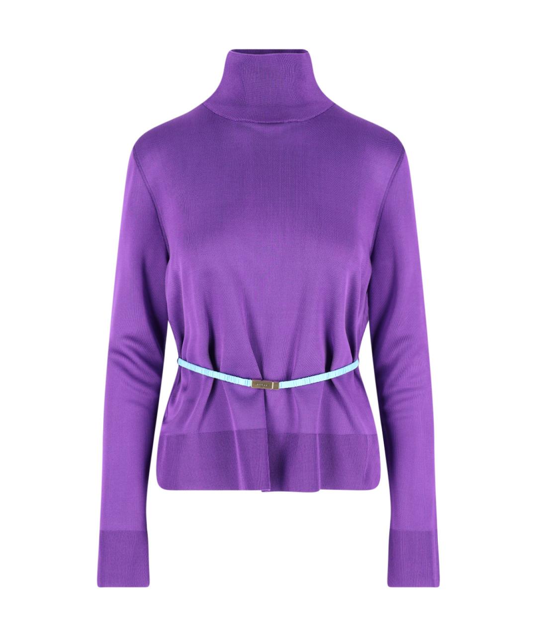 GUCCI Фиолетовый вискозный джемпер / свитер, фото 1