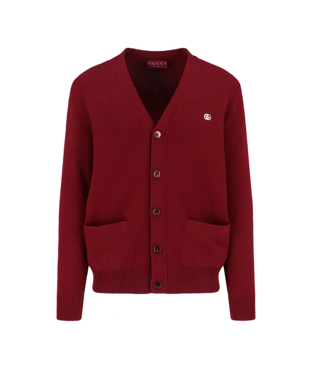GUCCI Красный кашемировый кардиган, фото 1