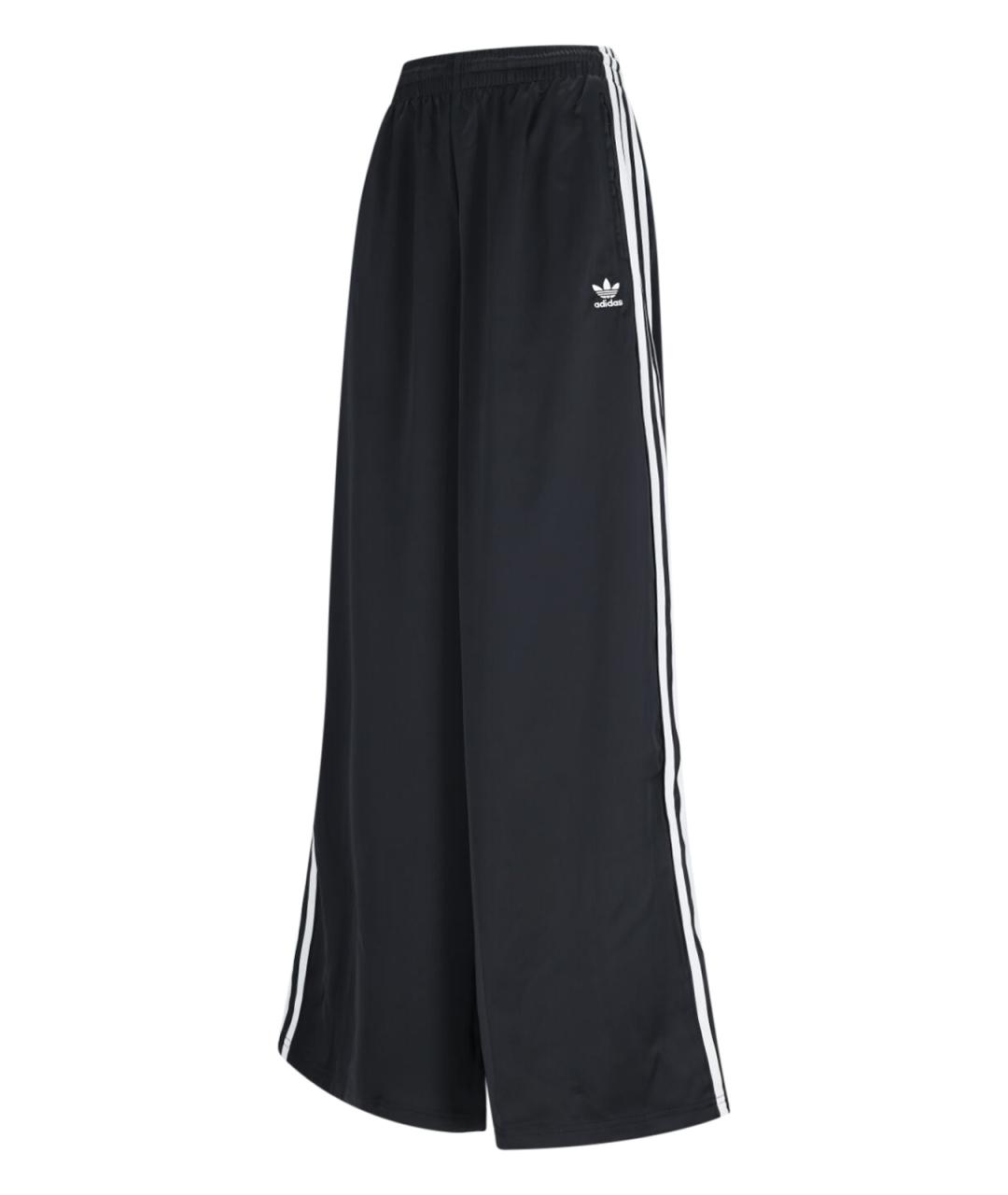 ADIDAS Черные полиэстеровые прямые брюки, фото 3