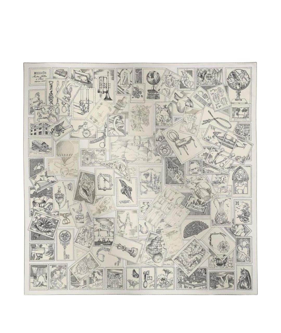 HERMES Мульти шелковый платок, фото 1