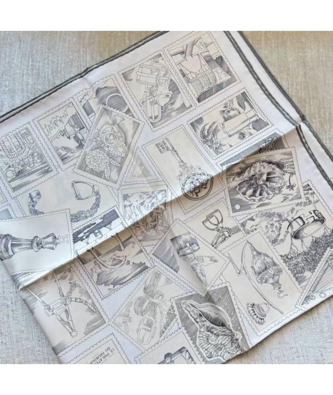 HERMES Мульти шелковый платок, фото 2