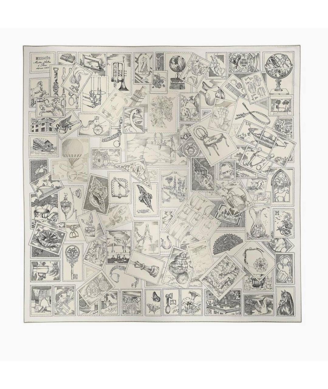 HERMES Мульти шелковый платок, фото 3