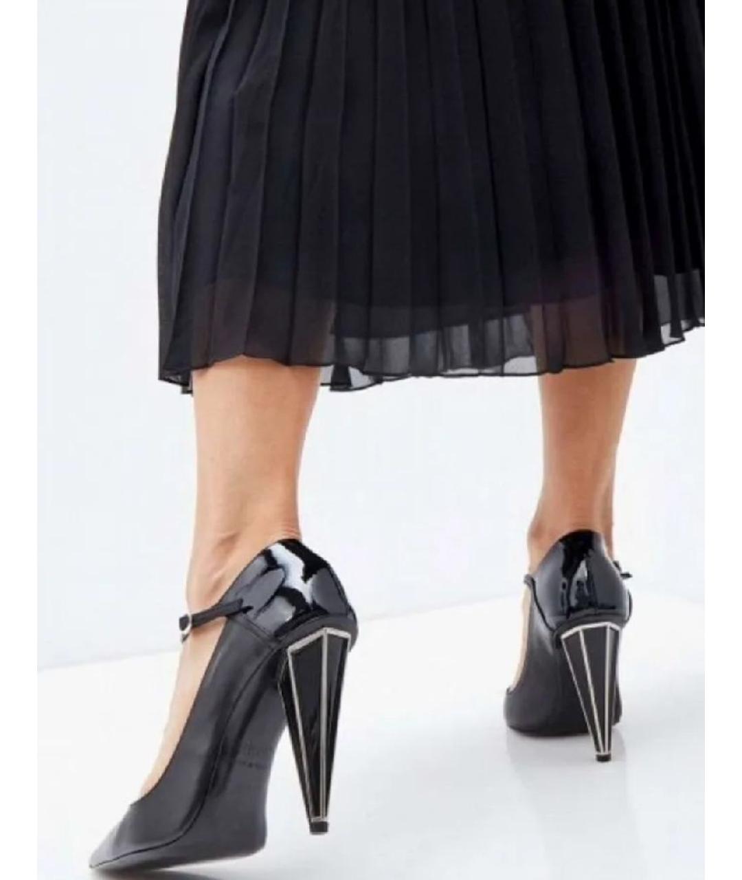 JUST CAVALLI Черные кожаные туфли, фото 8