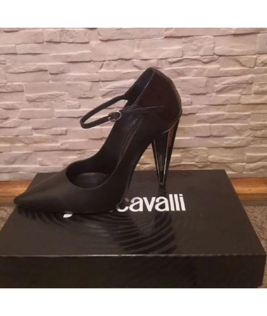 JUST CAVALLI Черные кожаные туфли, фото 7