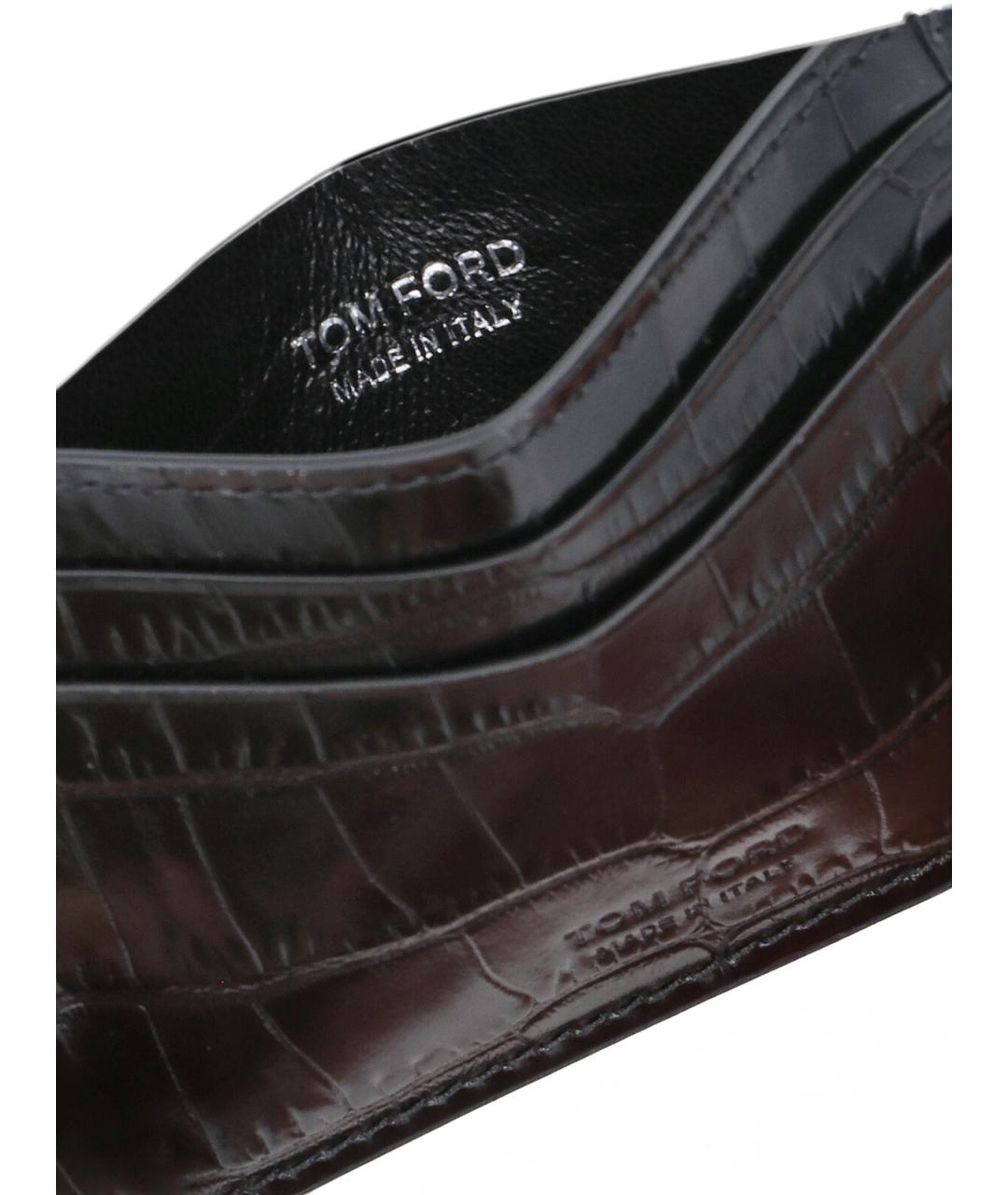 TOM FORD Черный кожаный кардхолдер, фото 3