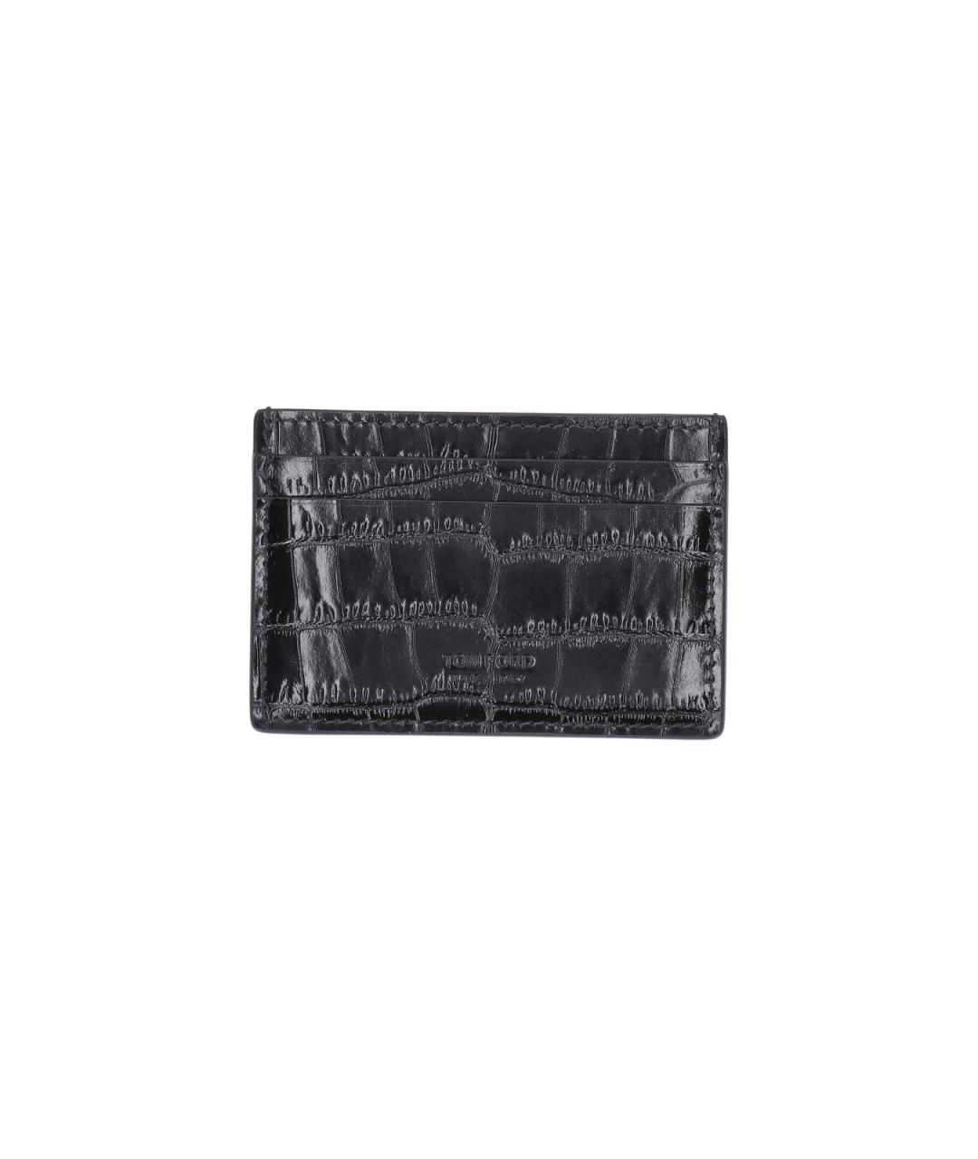 TOM FORD Черный кожаный кардхолдер, фото 1