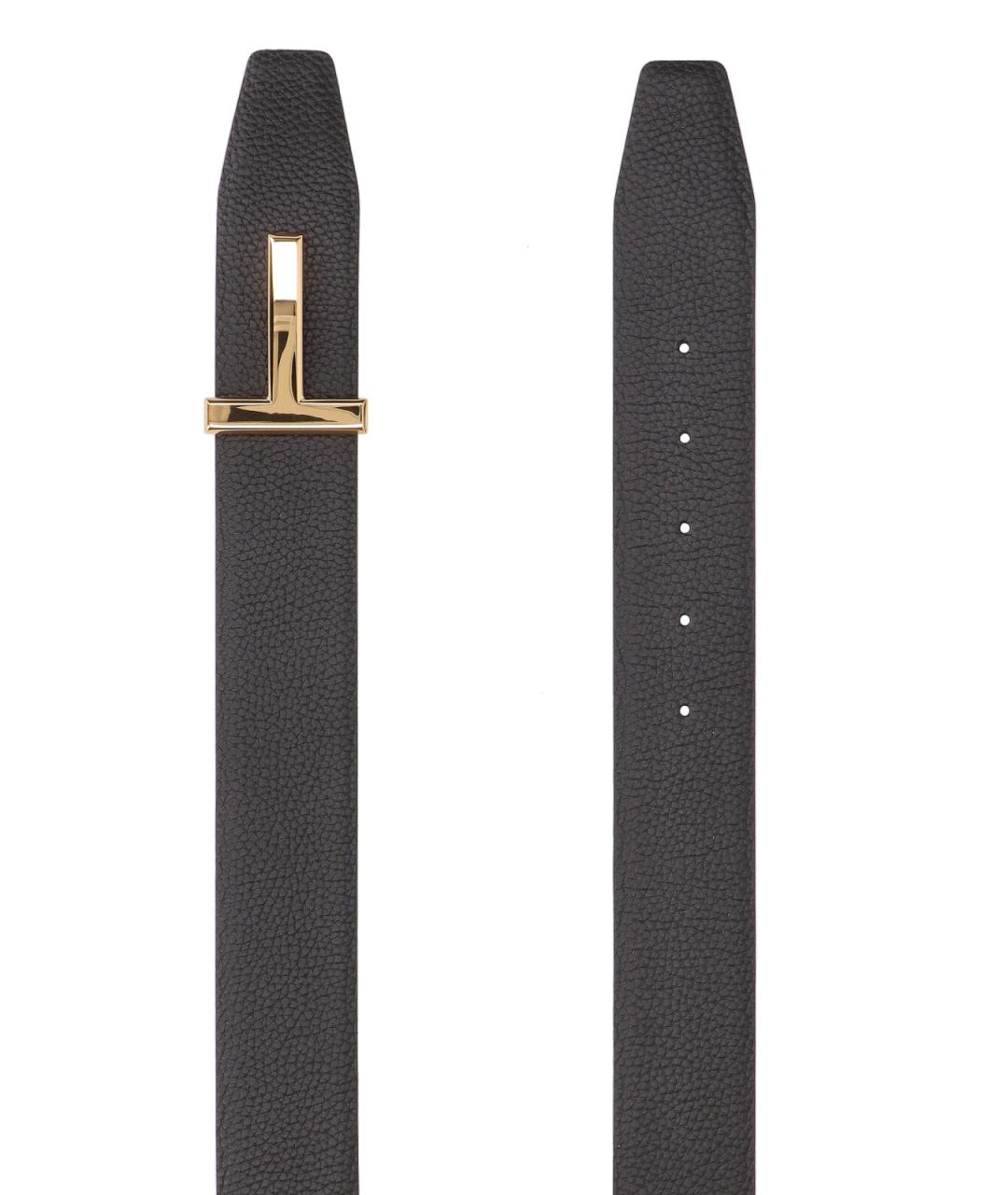 TOM FORD Коричневый кожаный ремень, фото 2