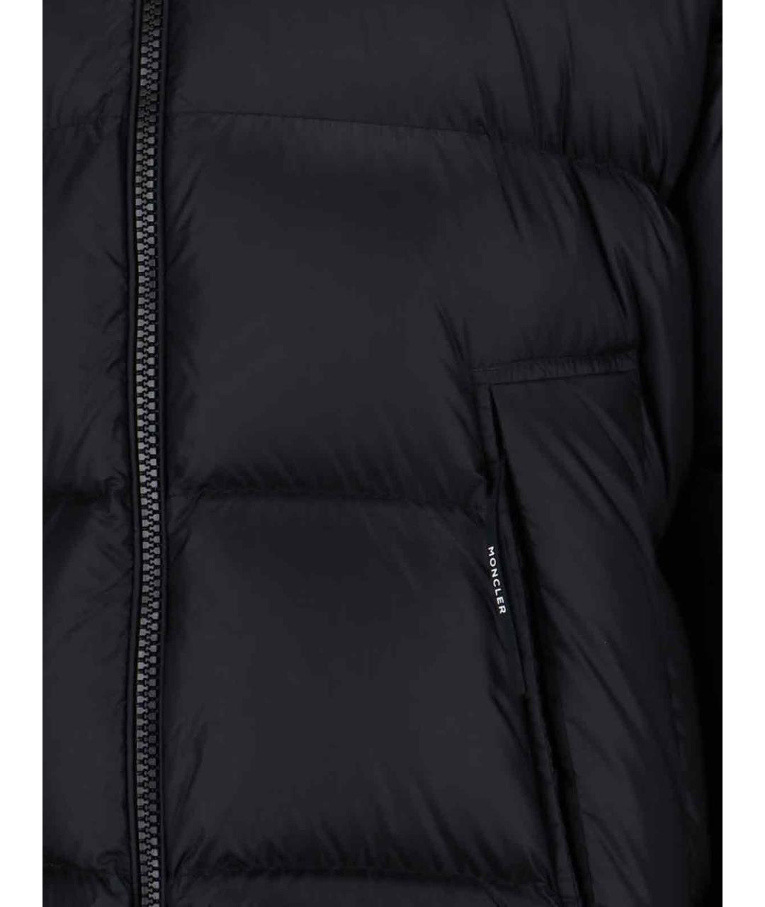 MONCLER Черный полиамидовый пуховик, фото 4