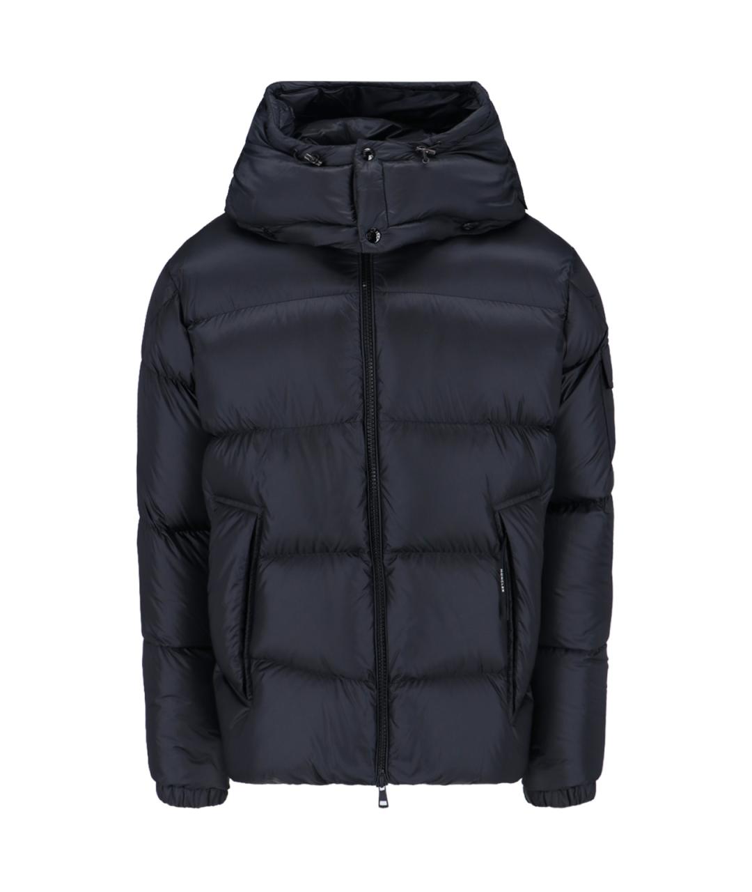 MONCLER Черный полиамидовый пуховик, фото 1