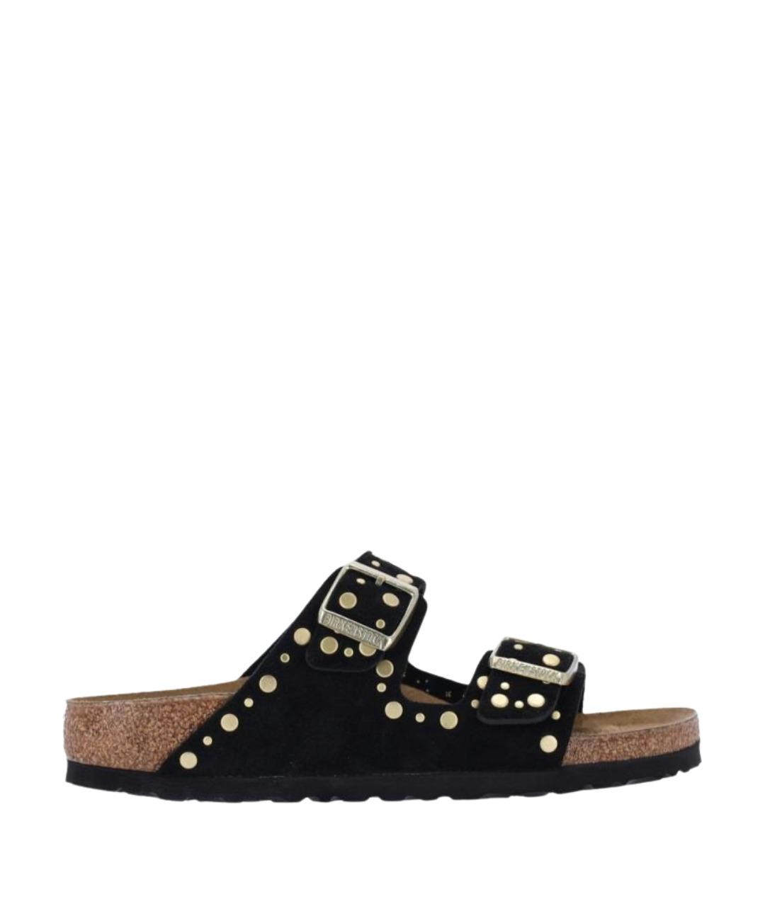 BIRKENSTOCK Черные кожаные сандалии, фото 1