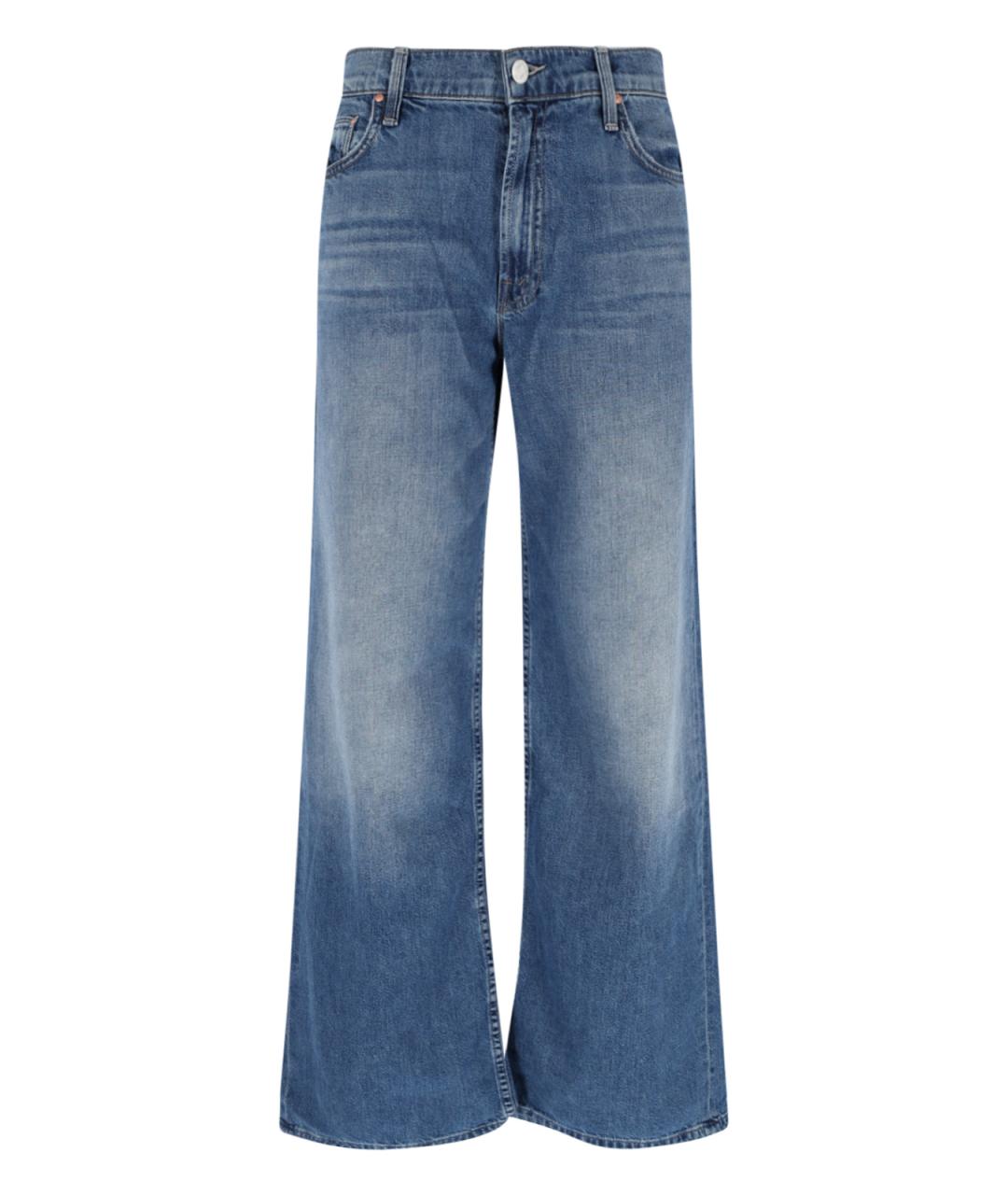 MOTHER Синие хлопковые джинсы клеш, фото 1