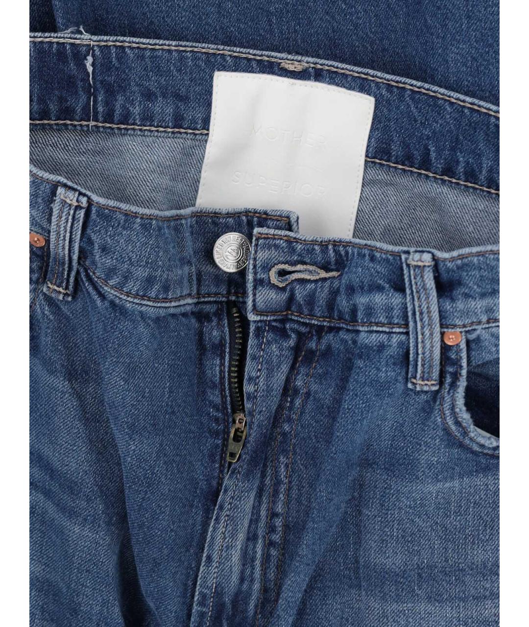 MOTHER Синие хлопковые джинсы клеш, фото 4