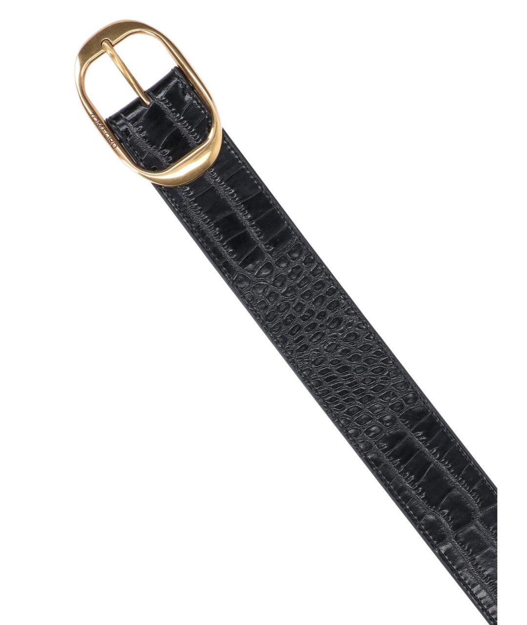 TOM FORD Черный кожаный ремень, фото 3