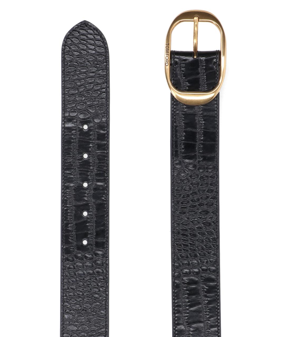 TOM FORD Черный кожаный ремень, фото 2