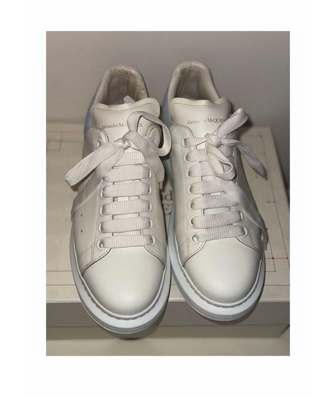 ALEXANDER MCQUEEN Белые кожаные кроссовки, фото 3