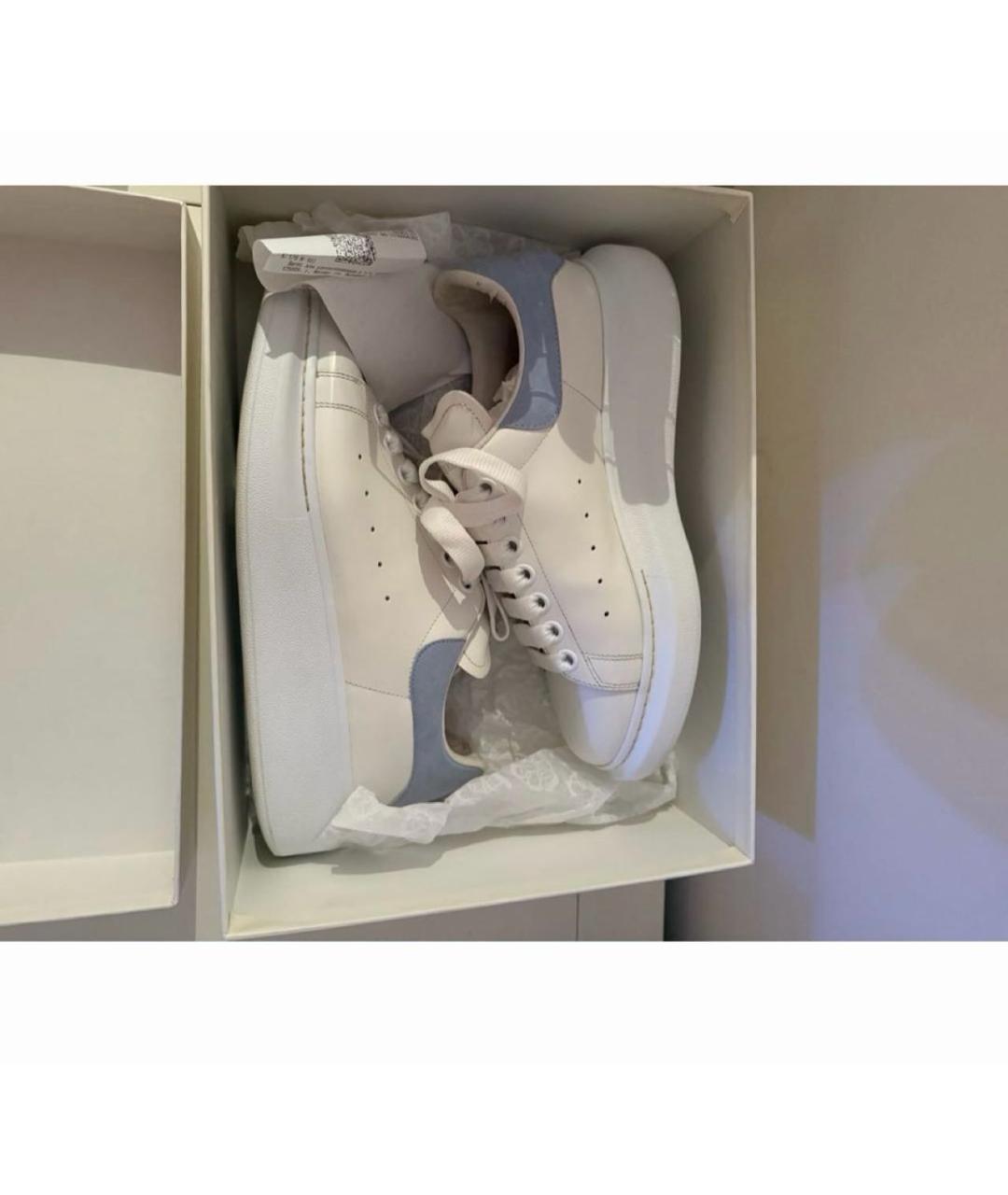 ALEXANDER MCQUEEN Белые кожаные кроссовки, фото 8