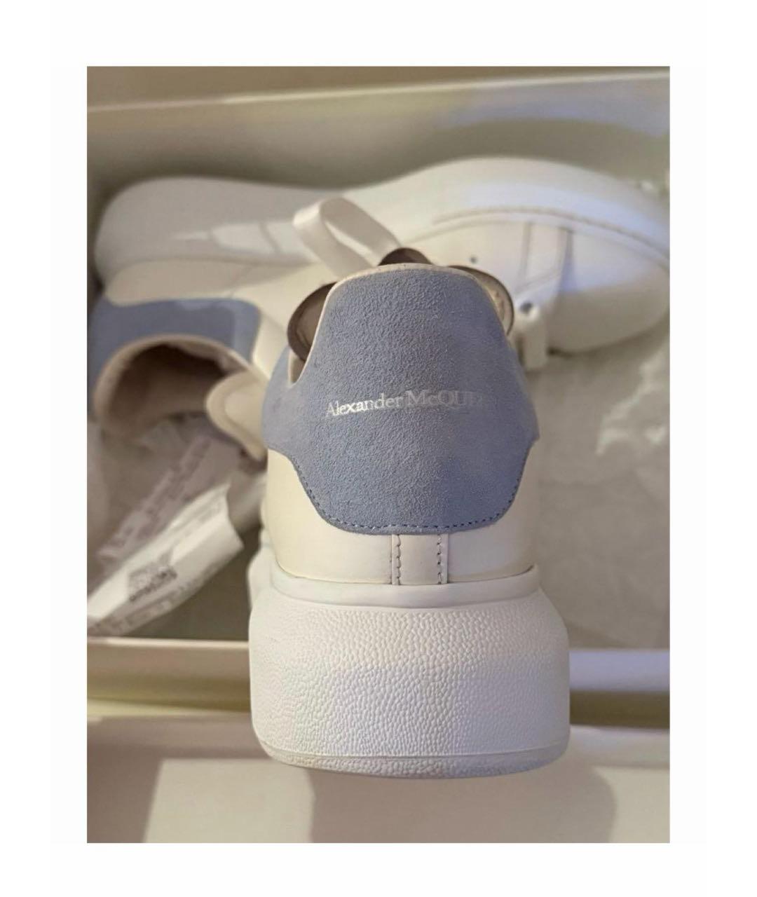 ALEXANDER MCQUEEN Белые кожаные кроссовки, фото 4