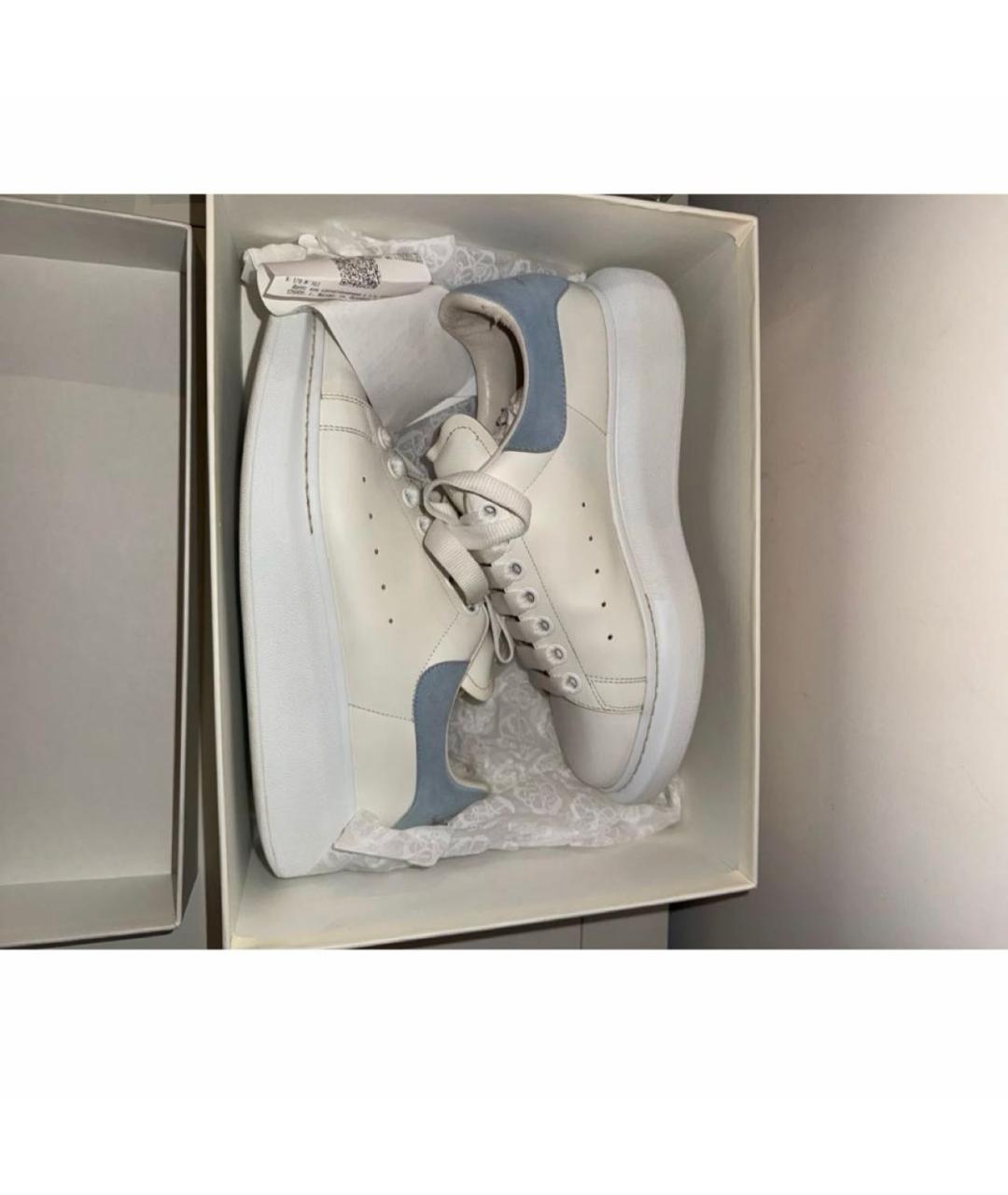 ALEXANDER MCQUEEN Белые кожаные кроссовки, фото 7