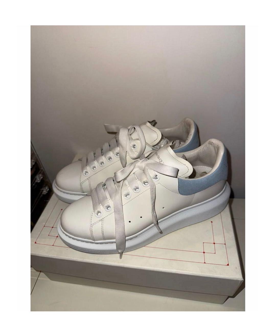 ALEXANDER MCQUEEN Белые кожаные кроссовки, фото 5