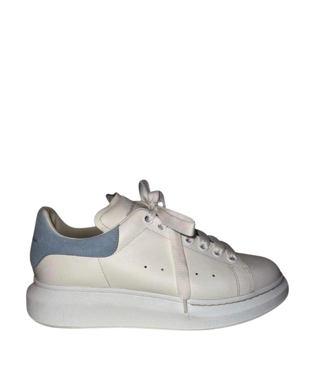 ALEXANDER MCQUEEN Белые кожаные кроссовки, фото 1