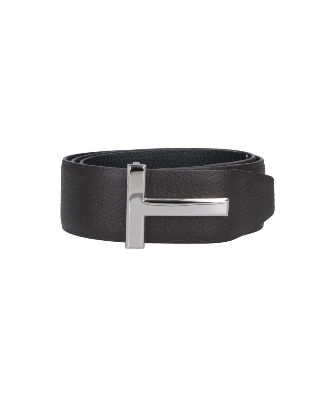 TOM FORD Коричневый кожаный ремень, фото 1