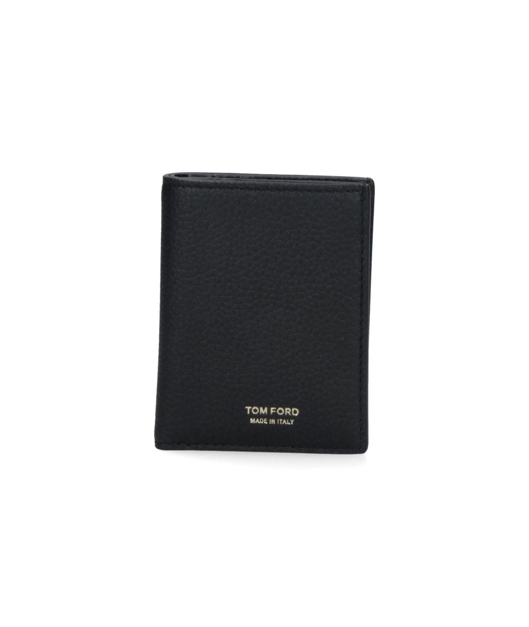 TOM FORD Черный кожаный кошелек, фото 1