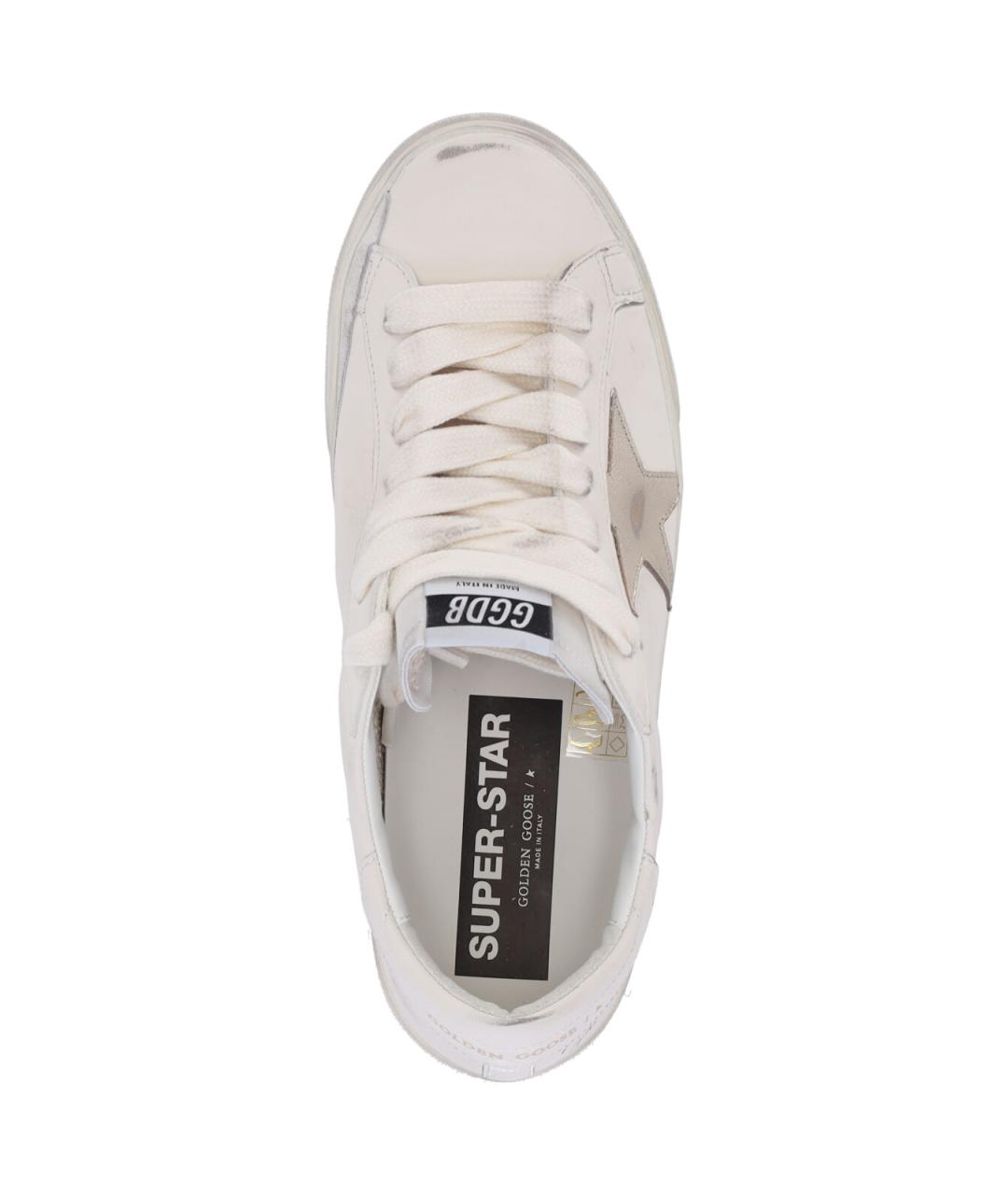 GOLDEN GOOSE DELUXE BRAND Белые синтетические низкие кроссовки / кеды, фото 5