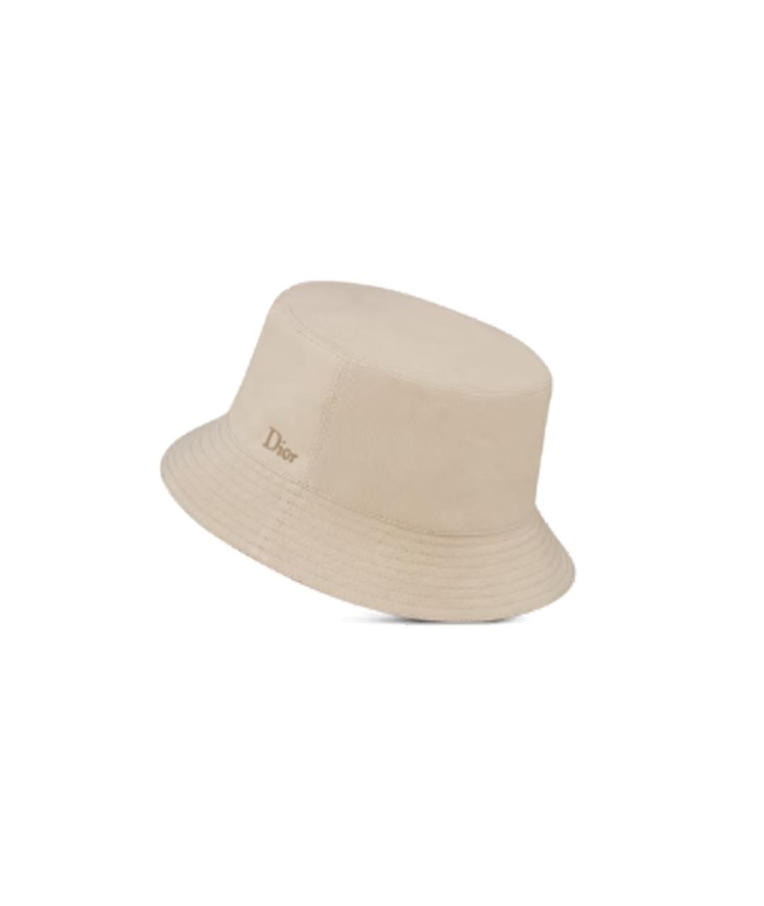 CHRISTIAN DIOR Бежевая хлопковая шляпа, фото 3