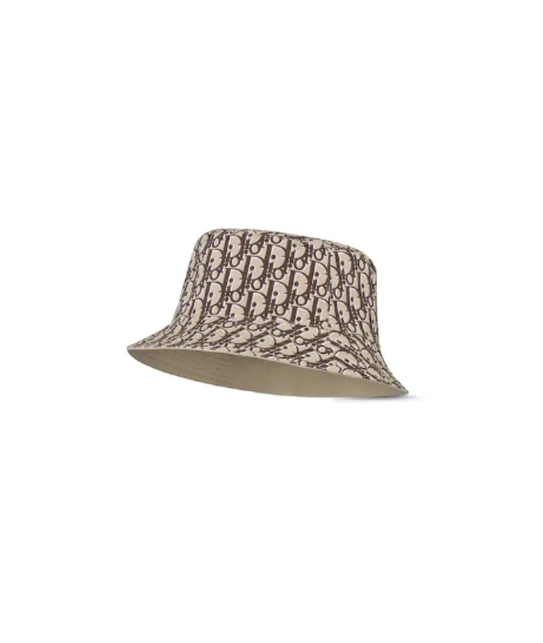 CHRISTIAN DIOR Бежевая хлопковая шляпа, фото 4
