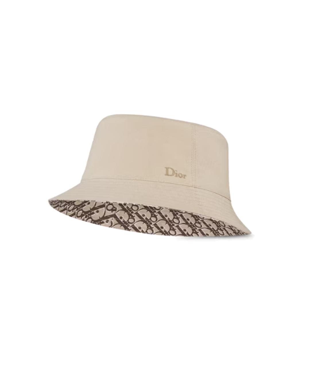 CHRISTIAN DIOR Бежевая хлопковая шляпа, фото 1