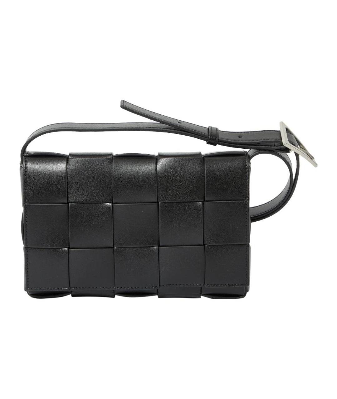 BOTTEGA VENETA Черная кожаная сумка на плечо, фото 1